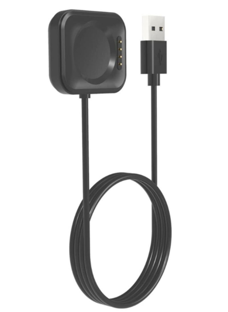 قاعدة شحن لاسلكي مغناطيسي عالمية عبر منفذ USB - شاحن سريع مع محول طاقة لساعة OPPO Watch 2 مقاس 42مم/46مم - مزود بحماية من الدوائر القصيرة والجهد الزائد - كفاءة عالية بأمان تام - سلك بطول 1 متر - Image 1